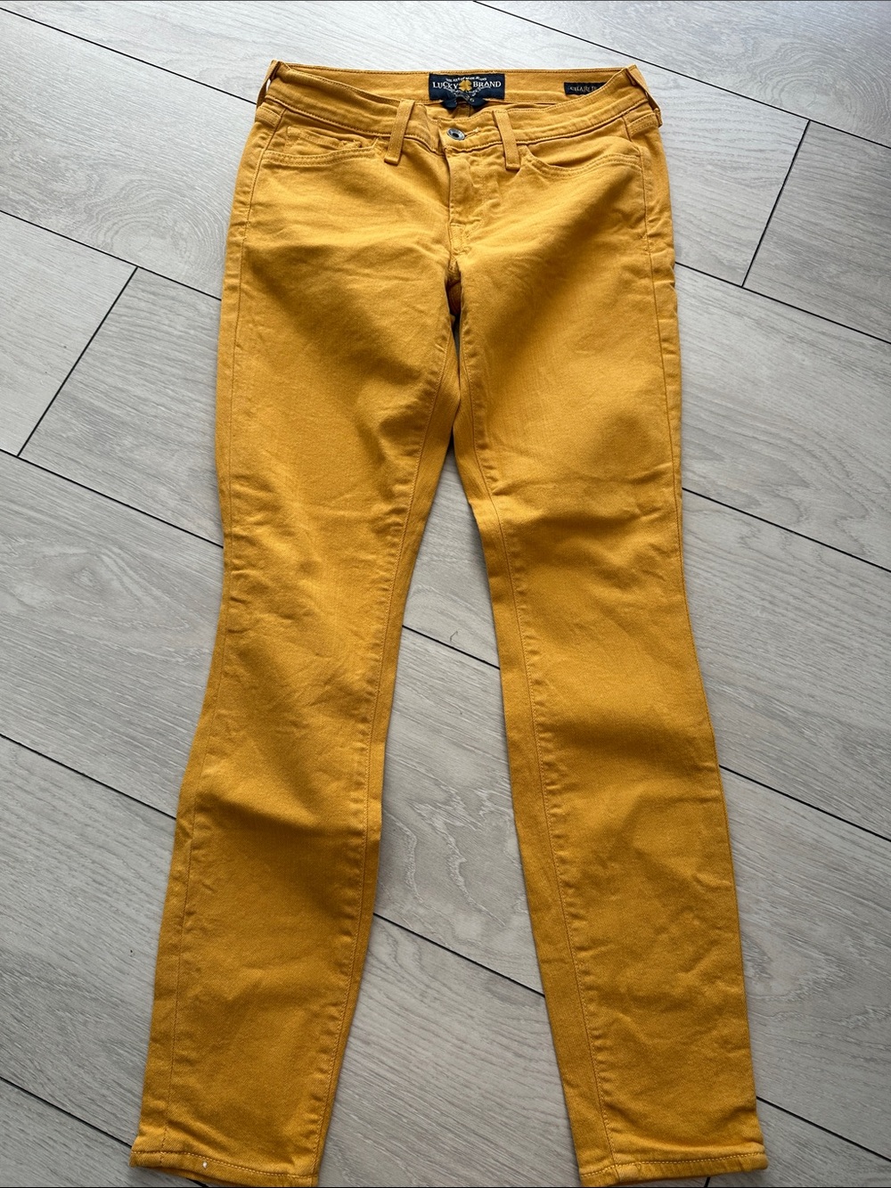 Lucky Brand Women's Mustard Yellow Skinny Jeans